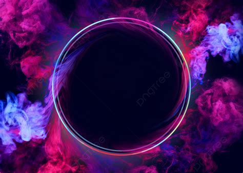 Swirl Round Neon Colorful Smoke Background, Color Smoke, Neon Lights ...