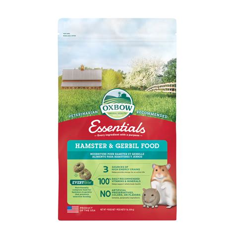 Oxbow Essentials Hamster & Gerbil Food, 1 lbs. | Petco