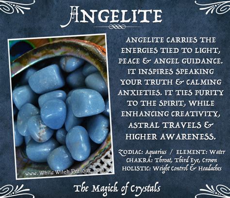 ANGELITE TUMBLED CRYSTAL. For Peace, Inspiration & Angel Guidance ...