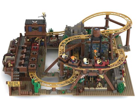 LEGO Ideas Project Creation Gold Rush Mine Train Roller Coaster ...