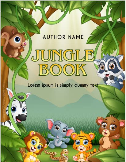 Jungle Book Cover Page Templates | Download FREE & Edit