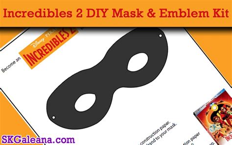 NEW Incredibles 2 Printable DIY Mask and Emblem – SKGaleana