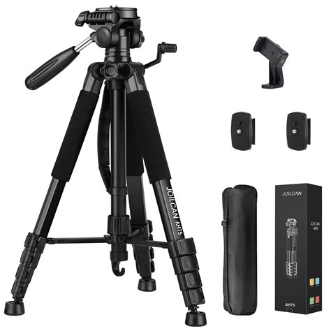 Camera Tripod Camera Stand, 74" Tripod for Camera and Phone Video ...