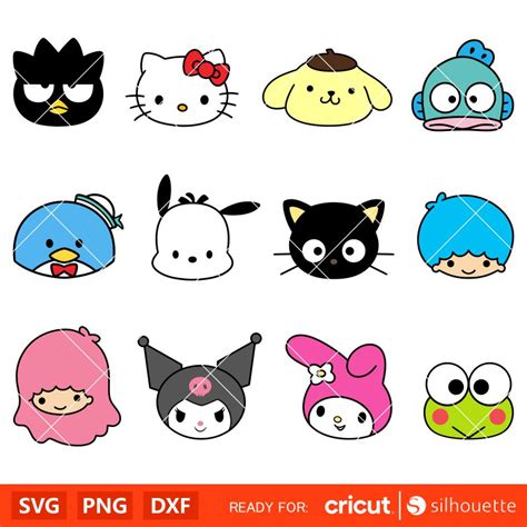 Sanrio Characters Bundle Svg, Sanrio Svg, Hello Kitty Svg, Kawaii Svg ...