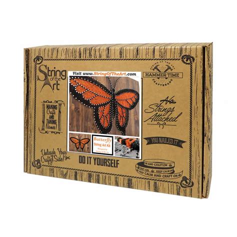 Orange Monarch Butterfly String Art Kit - String of the Art