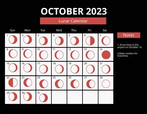 Lunar Calendar October 2023 - Get Calendar 2023 Update