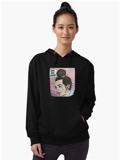 "EMMA CHAMBERLAIN MERCH SAD BOI HOUR HOODIE BLACK" Lightweight Hoodie ...