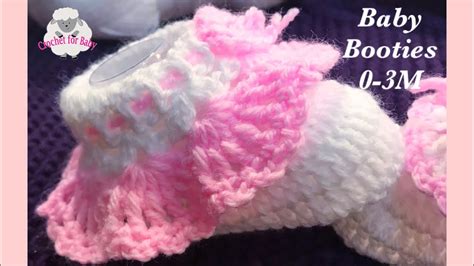 Easy crochet cuffed baby booties for beginners - Newborn, 0-3 month, 3 ...