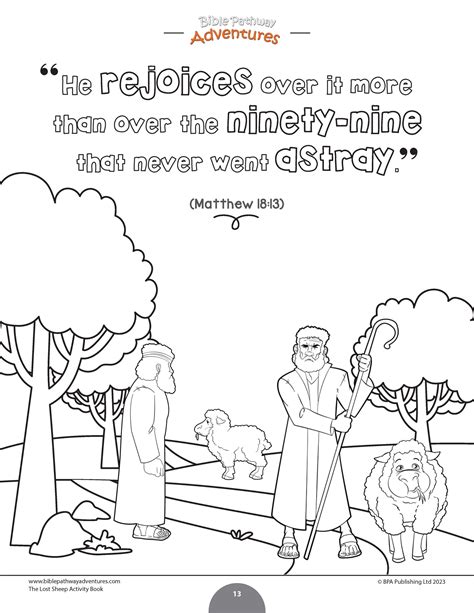 Parable of the Lost Sheep Activity Book (PDF) – Bible Pathway Adventures