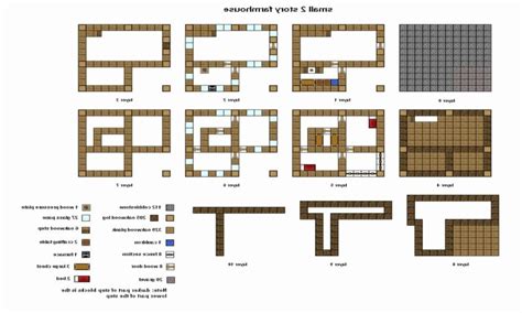 Modern House Minecraft House Blueprints Layer By Layer / Minecraft ...