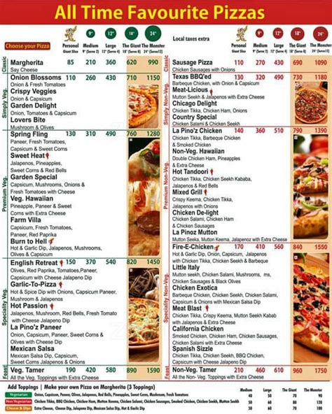 La Pino'z Menu, Menu for La Pino'z, CBD-Belapur, Navi Mumbai - Zomato