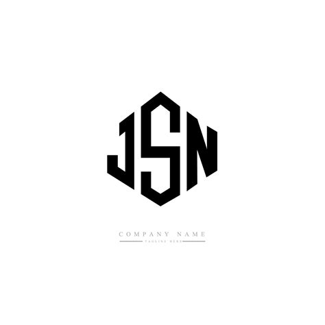 JSN letter logo design with polygon shape. JSN polygon and cube shape ...