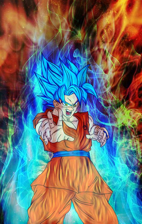 Wallpapers Goku Super Saiyan God - WallpaperSafari