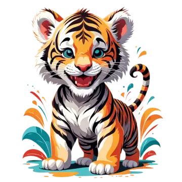 Tiger Cub Design PNG Transparent Images Free Download | Vector Files ...