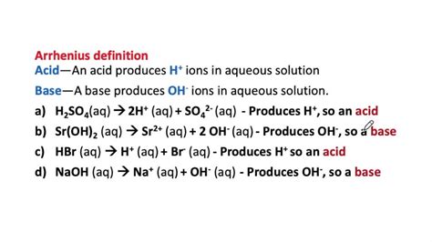 SOLVED:Identify each substance as an acid or a base and write a ...