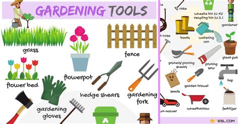 Gardening Tools Names in English • 7ESL