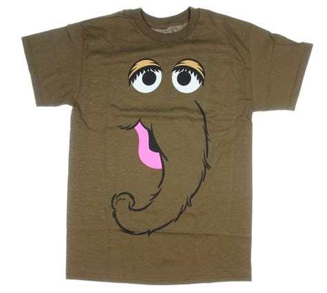 Sesame Street T-Shirt Snuffleupagus Face Tee Adult Mens Graphic Apparel ...