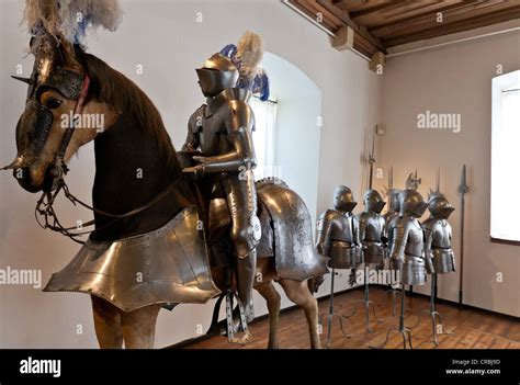 Knights' armours, weapons and art museum in the Veste Coburg castle ...