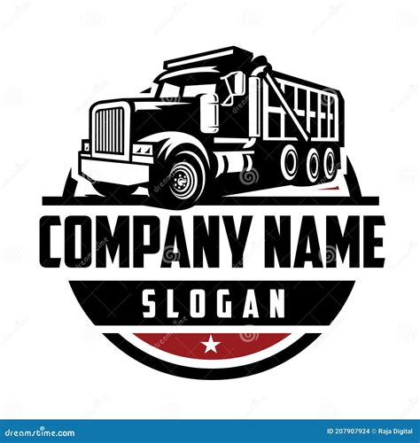 Dump Truck Ready Made Logo Template Set. Ready Made Logo Stock Vector ...