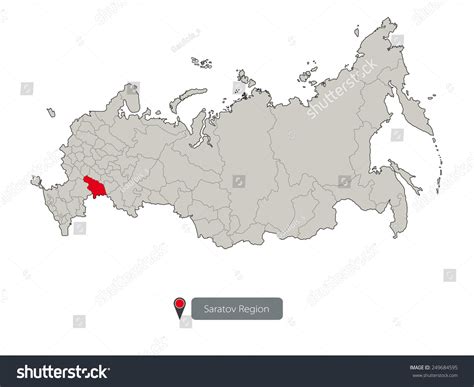 Map Russia Saratov Region Stock Vector (Royalty Free) 249684595 ...