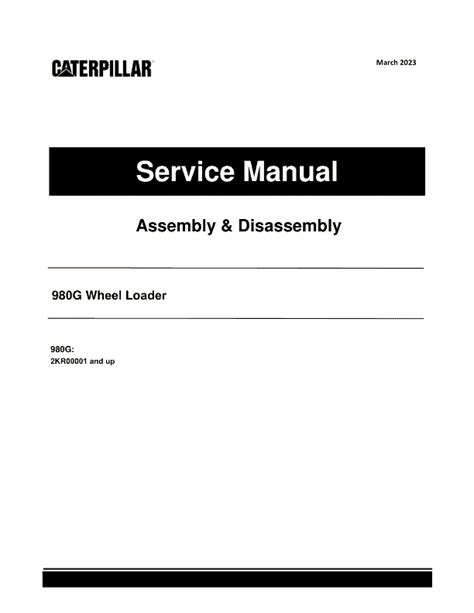 Caterpillar CAT 980G Wheel Loader Service Repair Manual (2KR00001 and up)