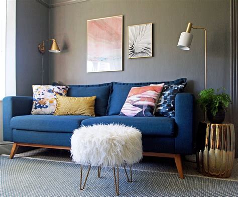 Navy Blue Sofa What Colour Walls - JeffryGunning