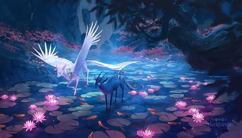 Afterglow. Mythical creatures art, Fantasy artwork, Anime scenery ...