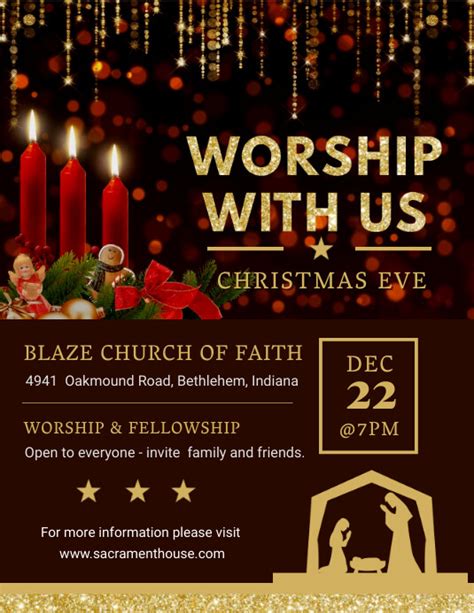 Christmas Worship and Community Event Invitation Template | PosterMyWall