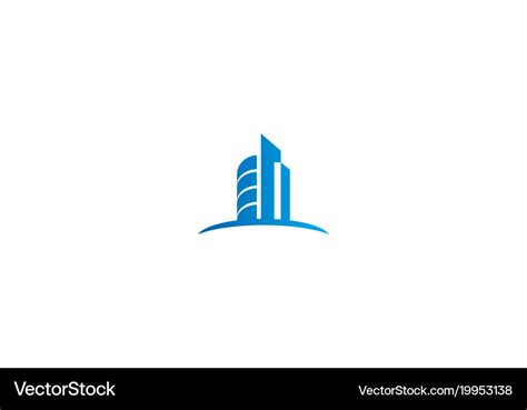 Building business company logo Royalty Free Vector Image