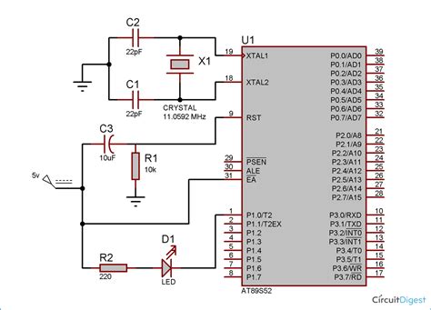 8051 Microcontroller Kit Circuit Diagram