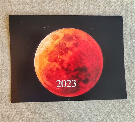 2023 Calendar Red Moon - Etsy