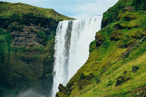 Skógafoss, Gljúfrabúi and Kvernufoss on the South Coast of Iceland