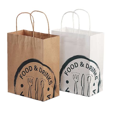 Printing Food kraft Paper Take Away Packing Bag-Shopping Bags-Cheap ...