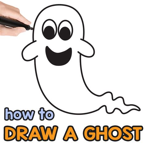 Ghost Drawing Step By Step Just follow our easy step by step ghost ...