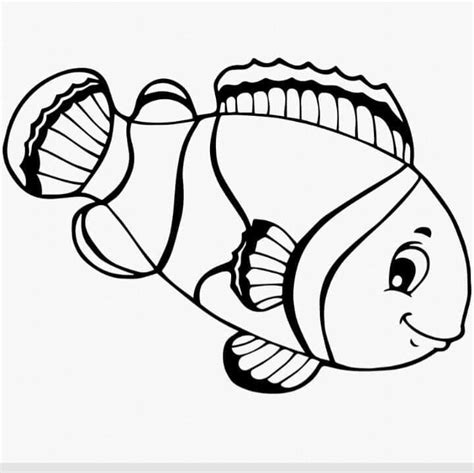 Coloring page | Buku mewarnai, Gambar, Ikan