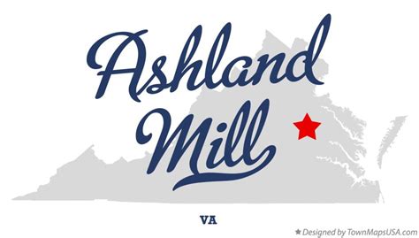 Map of Ashland Mill, VA, Virginia