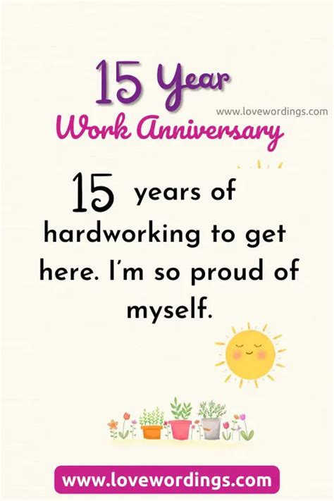 Best 75 Happy 15th Year Work Anniversary Quotes & Messages