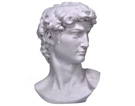 David Michelangelo Head Bust Greek Cast Marble Sculpture Statue Copy | eBay