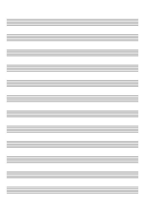 Printable Blank Sheet Music With Measures