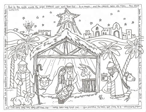 Nativity Coloring Page - Etsy