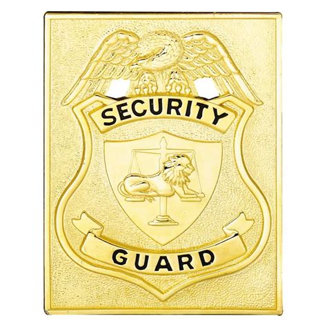 LawPro Square Security Guard Shield, Badge