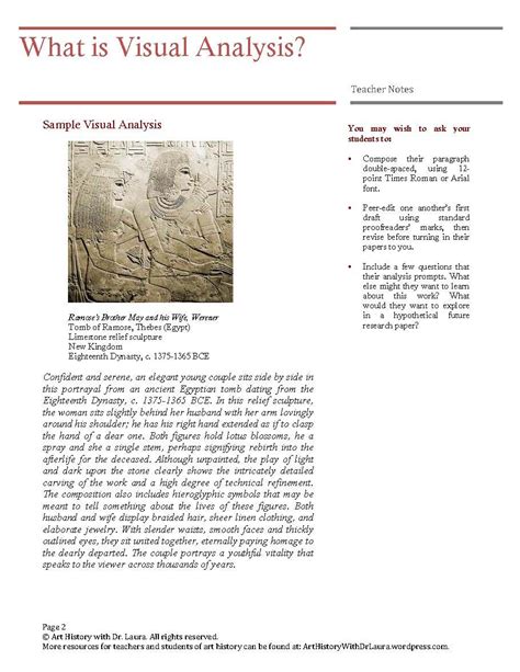 What is Visual Analysis? Part 2- Sample Visual Analysis Art with Dr ...