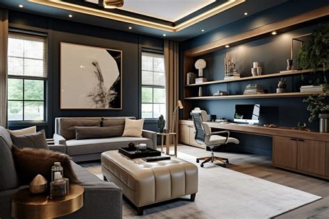 Before & After: Luxe Masculine Glam Home Office - Decorilla Online ...