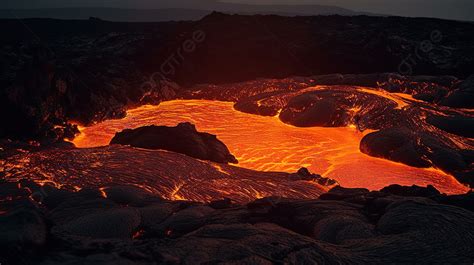 Lava Flows In A Volcano Background, Magma Pictures Background Image And ...