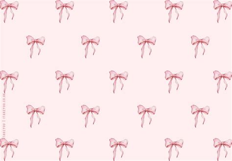 Pink Bow Wallpaper | Neutral Aesthetic