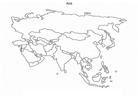 Blank Map Of Asia Printable - Printable Templates