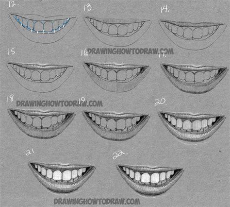 how to draw realistic mouths and teeth Teeth Drawing, Smile Drawing ...