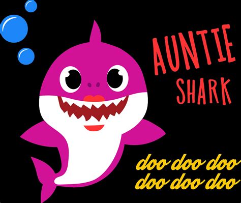 Auntie Shark Svg & PNG | Etsy