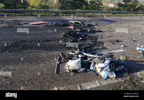 M5 motorway crash Stock Photo - Alamy