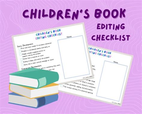 Children's Book Editing Checklist, Printable 23-point Checklist for ...